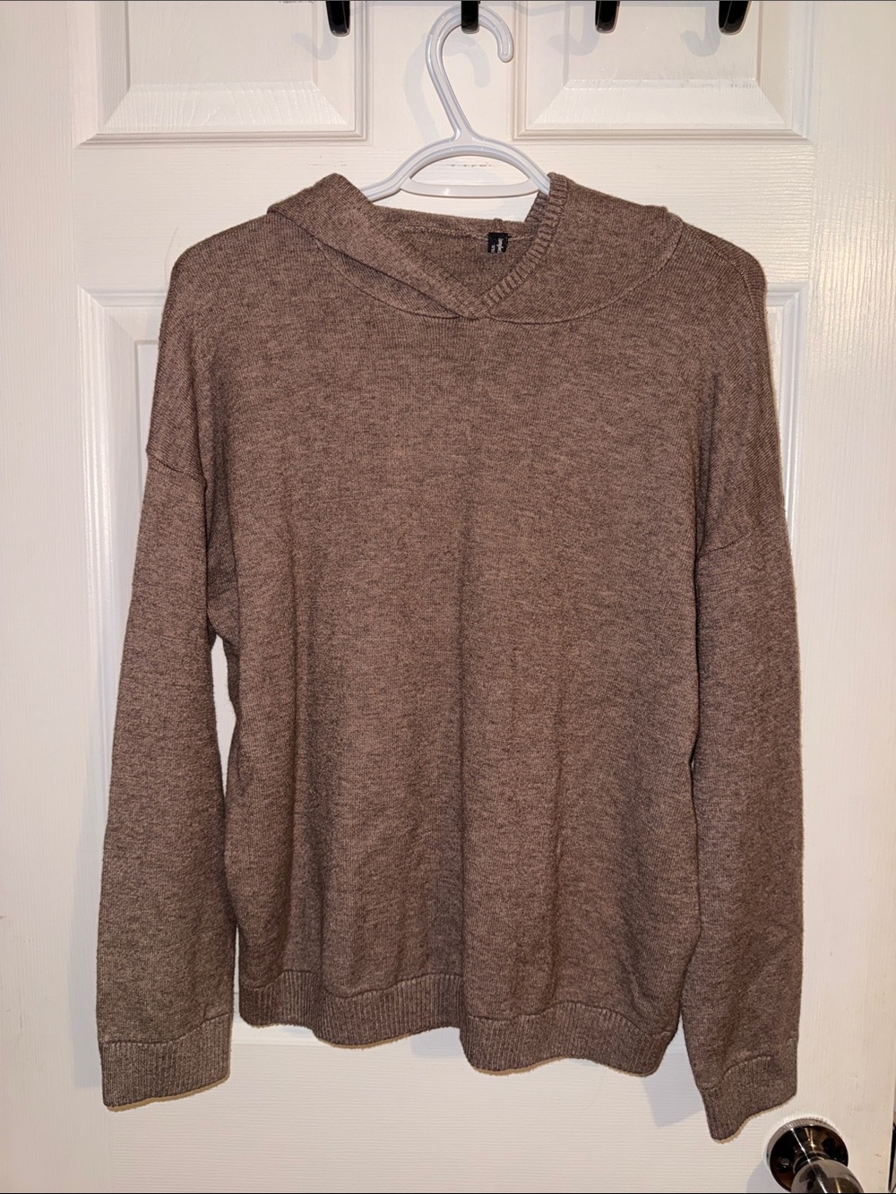 Women's Taupe Crewneck Sweater Hoodie